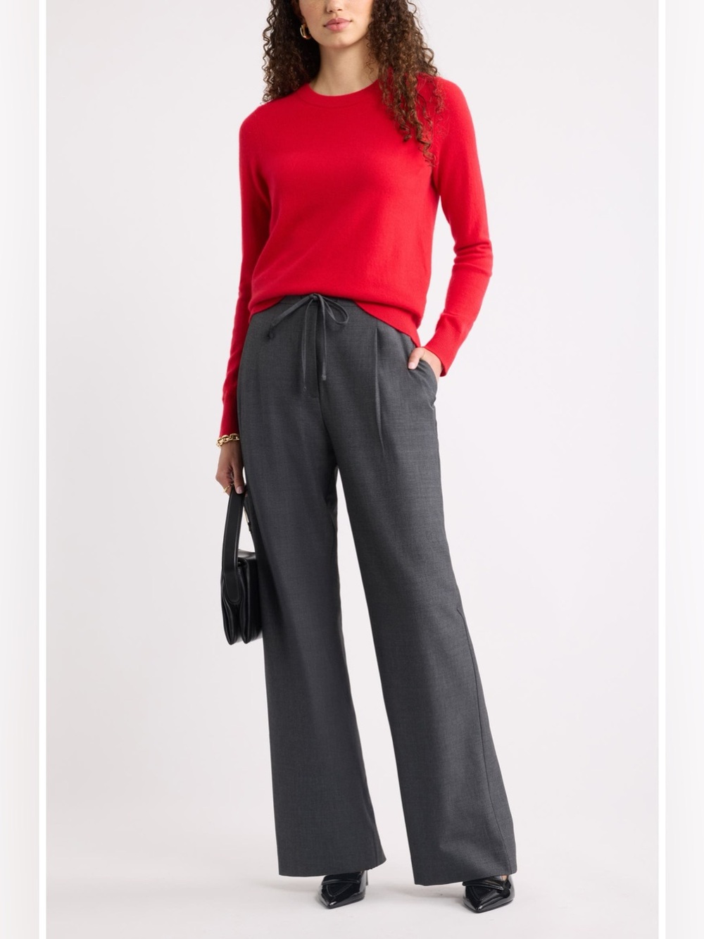 Minimalistic Chic Nordstrom Red 100% Cashmere Sweater